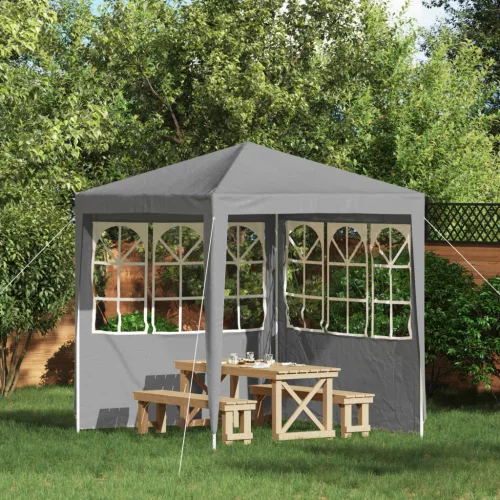 vidaXL Parti sátor oldalfal 2 pcs 200 x 195 cm Világosszürke