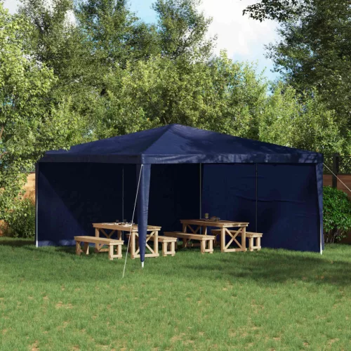 vidaXL Parti sátor oldalfal 2 pcs Kék 400 x 195 cm PE és acél