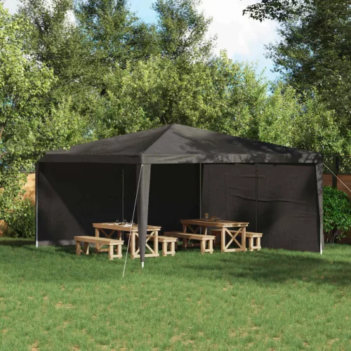 vidaXL Parti sátor oldalfal 2 pcs Antracitszürke 400 x 195 cm