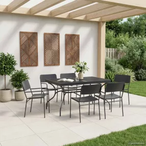   Húzható Mesh Étkezőasztal Antracitszürke 212 x 90 x 76 cm Acél