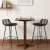 vidaXL Bárszék 2 pcs Fekete 44 x 46 x 91 cm Rattan és acél