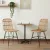 vidaXL Étkezőszék 2 pcs Természetes 41 x 55 x 85 cm Rattan és acél