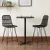 vidaXL Bárszék 2 pcs Fekete 44 x 54 x 96 cm Rattan és acél