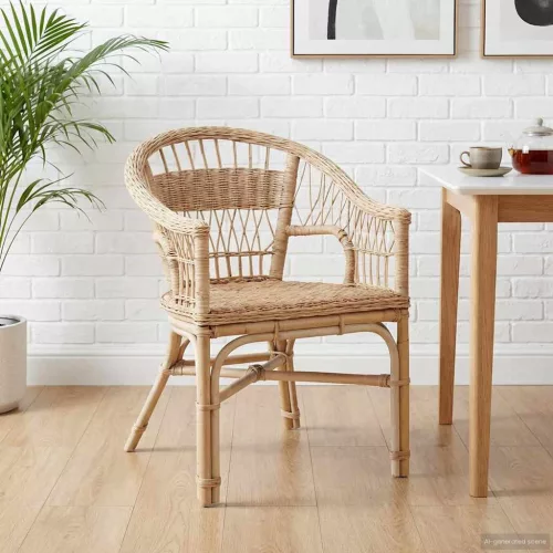 vidaXL Összecsukható Szék Természetes 60 x 60 x 81 cm Rattan