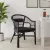 vidaXL Összecsukható Szék Fekete 60 x 60 x 81 cm Rattan
