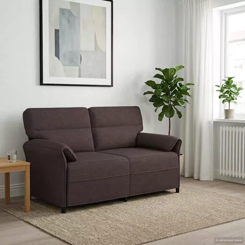 Kétüléses Kanapé 2-személyes Sötét Barna 158 x 83 x 95 cm