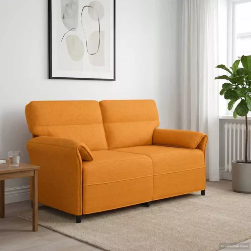 Kétüléses Kanapé 2-személyes Sötét sárga 158 x 83 x 95 cm