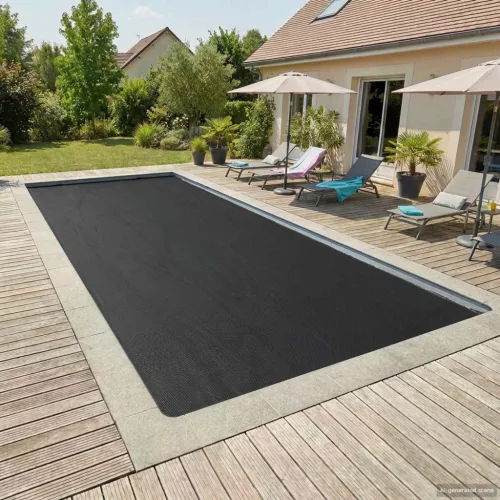 vidaXL Medencefedél Extra Nehéz Fekete 800 x 400 cm PE