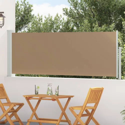 vidaXL Húzható oldalsó napernyő Tópszínű 300 x 100 cm Poliészter