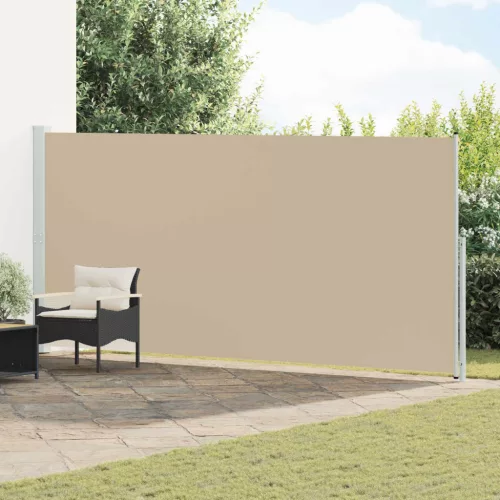 vidaXL Húzható oldalsó napernyő Bézs 300 x 220 cm Poliészter