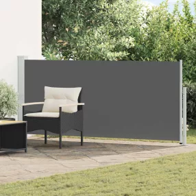   vidaXL Húzható oldalsó napernyő Antracitszürke 500 x 160 cm Poliészter