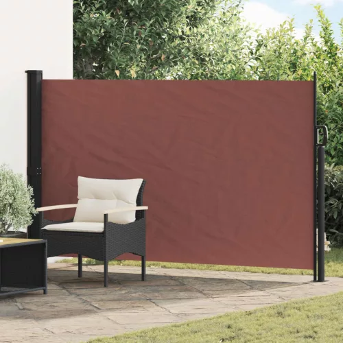 vidaXL Húzható oldalsó napernyő Barna 300 x 170 cm Poliészter