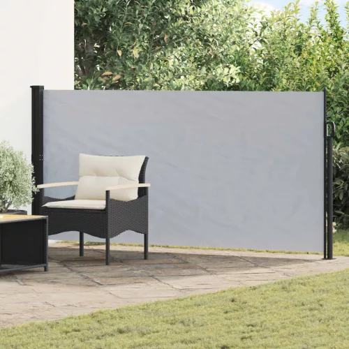 vidaXL Húzható oldalsó napernyő Szürke 300 x 170 cm Poliészter