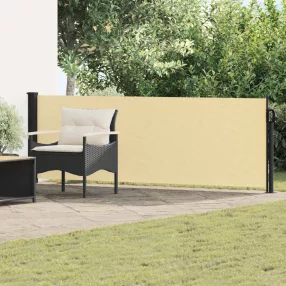   vidaXL Húzható oldalsó napernyő Homokszín 500 x 100 cm Poliészter