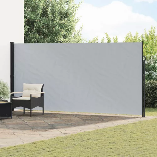 vidaXL Húzható oldalsó napernyő Szürke 500 x 180 cm Poliészter