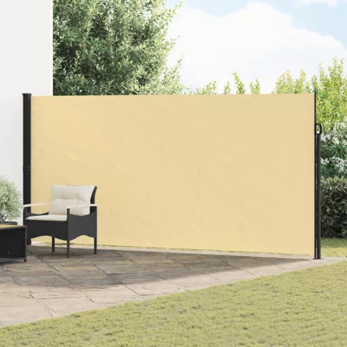 vidaXL Húzható oldalsó napernyő Homokszín 500 x 180 cm Poliészter