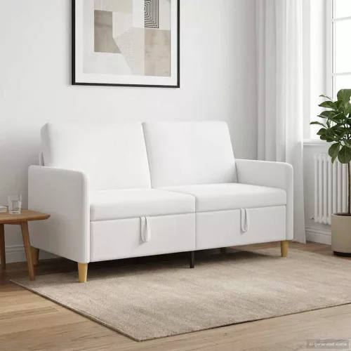 Tárolós Kanapé Fehér 152 x 78 x 87 cm Poliészter
