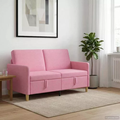 Tárolós Kanapé Rózsaszín 152 x 78 x 87 cm Poliészter