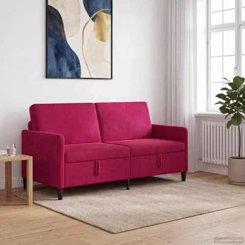 Tárolós Kanapé 3-személyes Bordó 172 x 78 x 87 cm Poliészter
