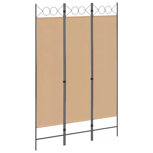 vidaXL 3-panelos válaszfal Bézs 120 x 180 cm Szövet