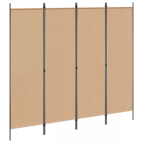 vidaXL 4-paneles szoba elválasztó Bézs 200 x 180 cm Szövet