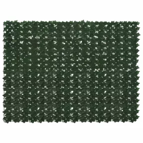   vidaXL Erkély képernyő levelekkel Sötétzöld 200 x 150 cm