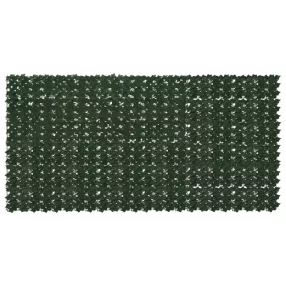   vidaXL Erkély képernyő levelekkel Sötétzöld 300 x 150 cm