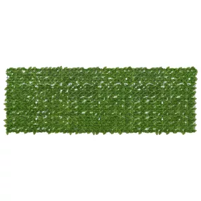   vidaXL Erkély képernyő levelekkel Zöld és Sárga 300 x 100 cm