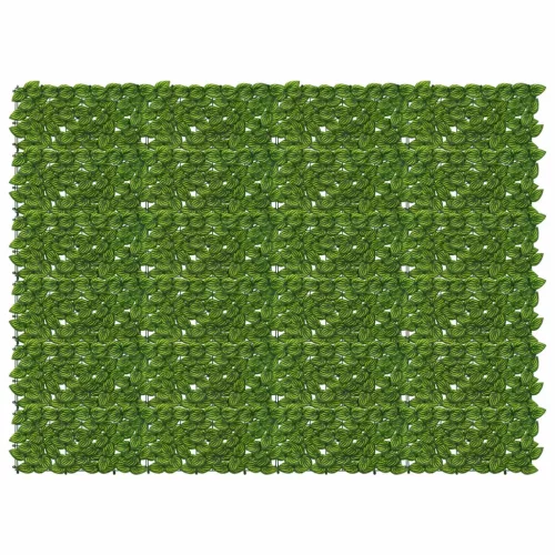vidaXL Erkély képernyő levelekkel Zöld és Sárga 200 x 150 cm
