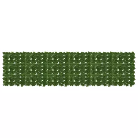 vidaXL Erkély képernyő levelekkel Zöld 300 x 75 cm
