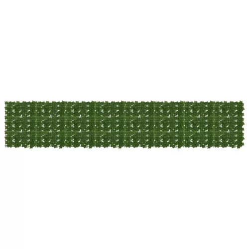 vidaXL Erkély képernyő levelekkel Zöld 400 x 75 cm