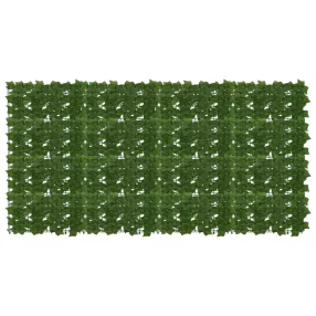 vidaXL Erkély képernyő levelekkel Zöld 200 x 100 cm