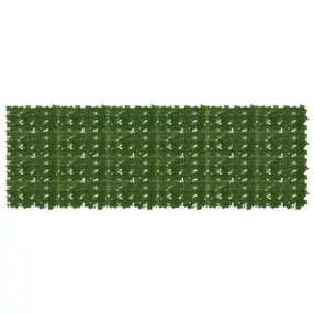 vidaXL Erkély képernyő levelekkel Zöld 300 x 100 cm