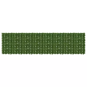 vidaXL Erkély képernyő levelekkel Zöld 400 x 100 cm