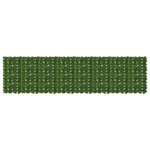 vidaXL Erkély képernyő levelekkel Zöld 400 x 100 cm