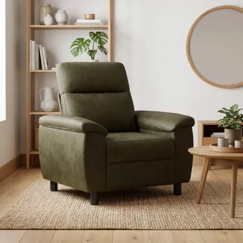 Kanapé Katonai zöld 95 x 90 x 95 cm Műsuede Bőr