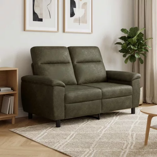 Kanapé Katonai zöld 158 x 90 x 95 cm Műsuede Bőr