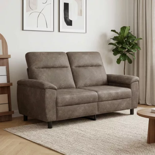 Kanapé Sötétszürke 178 x 90 x 95 cm Műsuede Bőr