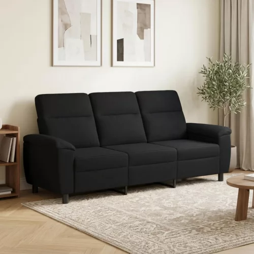 Kanapé Fekete 214 x 90 x 95 cm Szövet