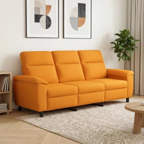 Kanapé Sötét sárga 214 x 90 x 95 cm Szövet