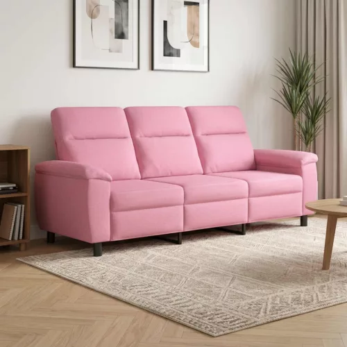 Kanapé Rózsaszín 214 x 90 x 95 cm Szövet