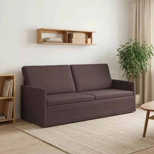 3 személyes kanapé Sötét Barna 190 x 81 x 82 cm Szövet