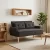 Gombra tűzött loveseat 2-személyes Fekete 117 x 67 x 77 cm