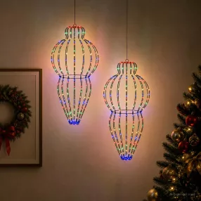  Karácsonyi csúcsdísz világítás 2 db 640 LED Többszínű