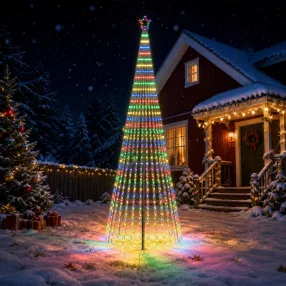   LED Karácsonyi Fenyő EKENAS 400 cm 1028 LED Többszínű Acél