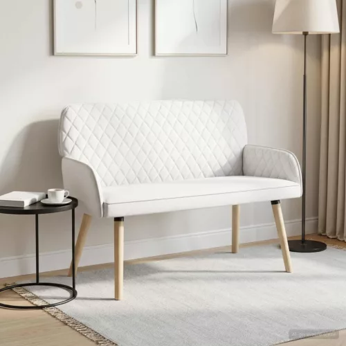 2 személyes kanapé tömörfa lábakkal 2-személyes Fehér