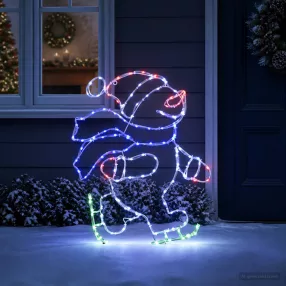   LED-es korcsolyázó Mikulás tábla LOVIISA 120 LED Többszínű