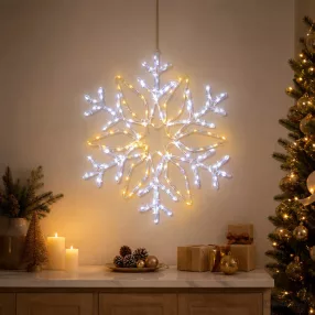 Karácsonyi LED-es hópehely világítás LOVIISA 140 LED