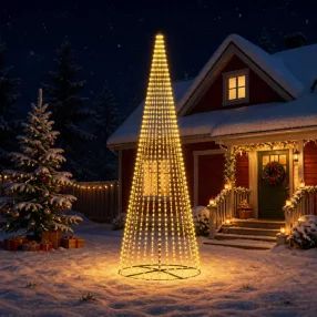   LED Karácsonyi Fenyő EKENAS 485 cm 1632 LED Meleg fehér Vas