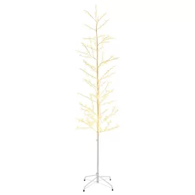 Karácsonyi LED-es nyírfa Fehér 47 x 210 cm Acél 567 LED